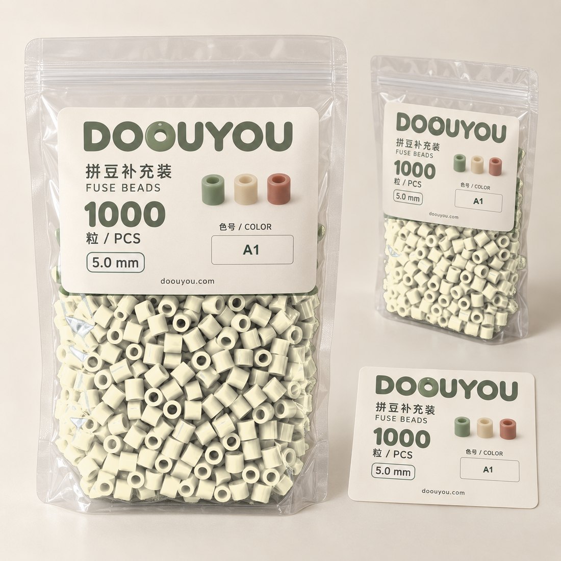 DOOUYOU A1 refill beads, 5 mm, 1000 per bag