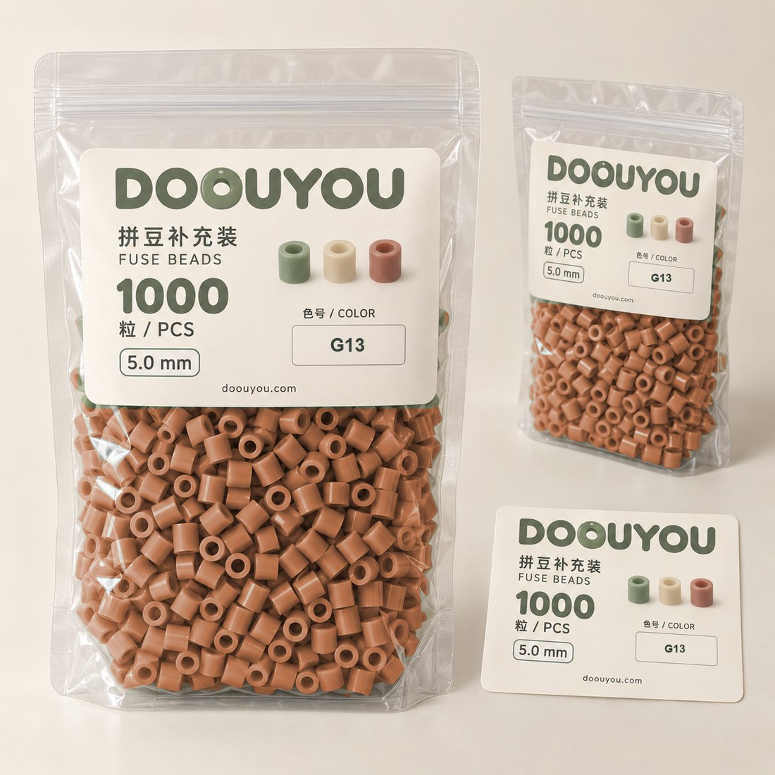 DOOUYOU G13 refill beads, 5 mm, 1000 per bag