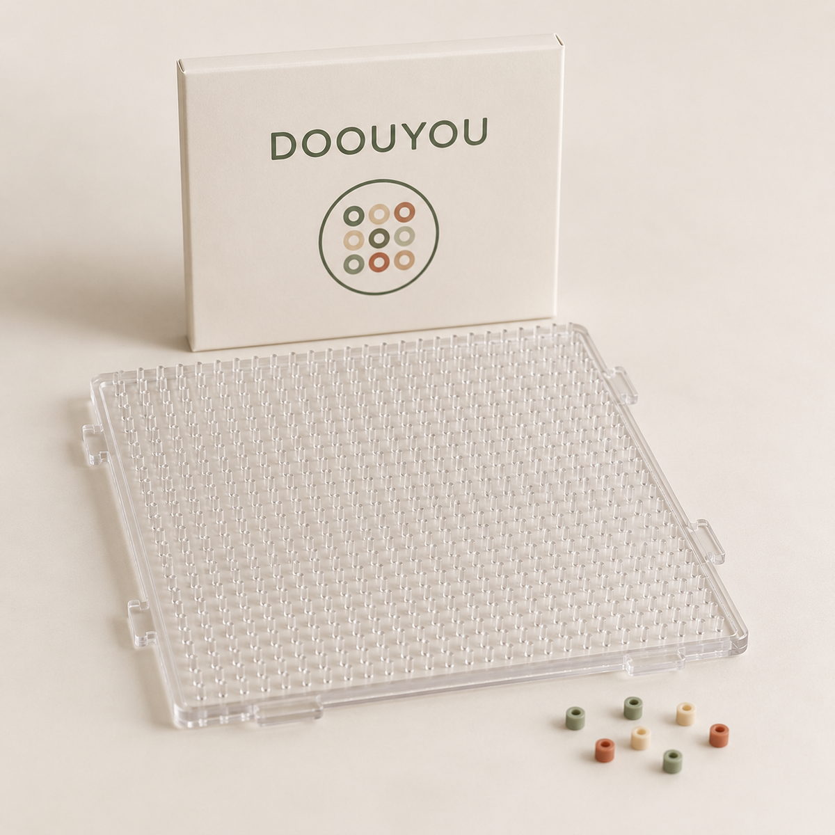 DOOUYOU mini-pegboard design concept; final product specifications pending