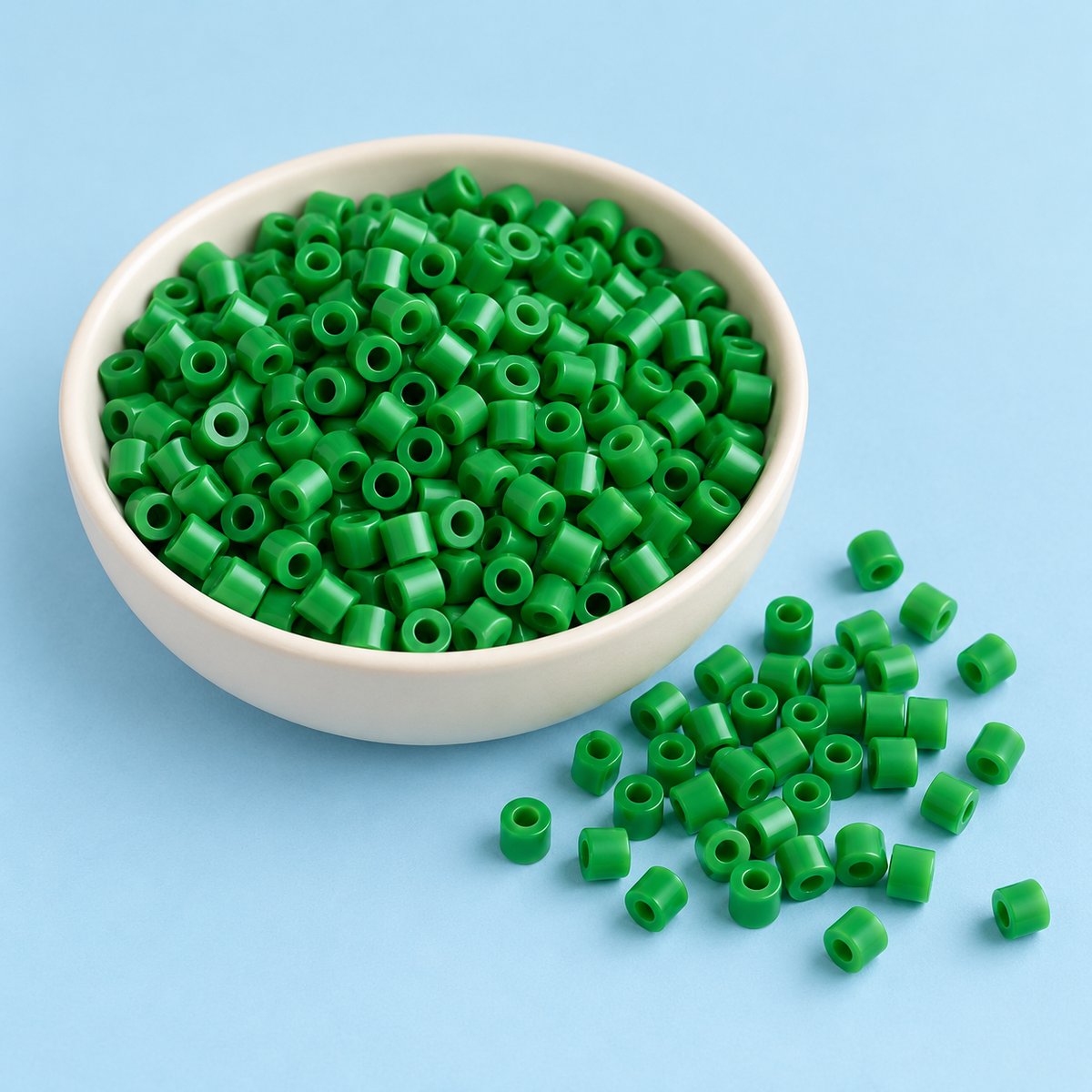 Concept image of meadow green fuse beads