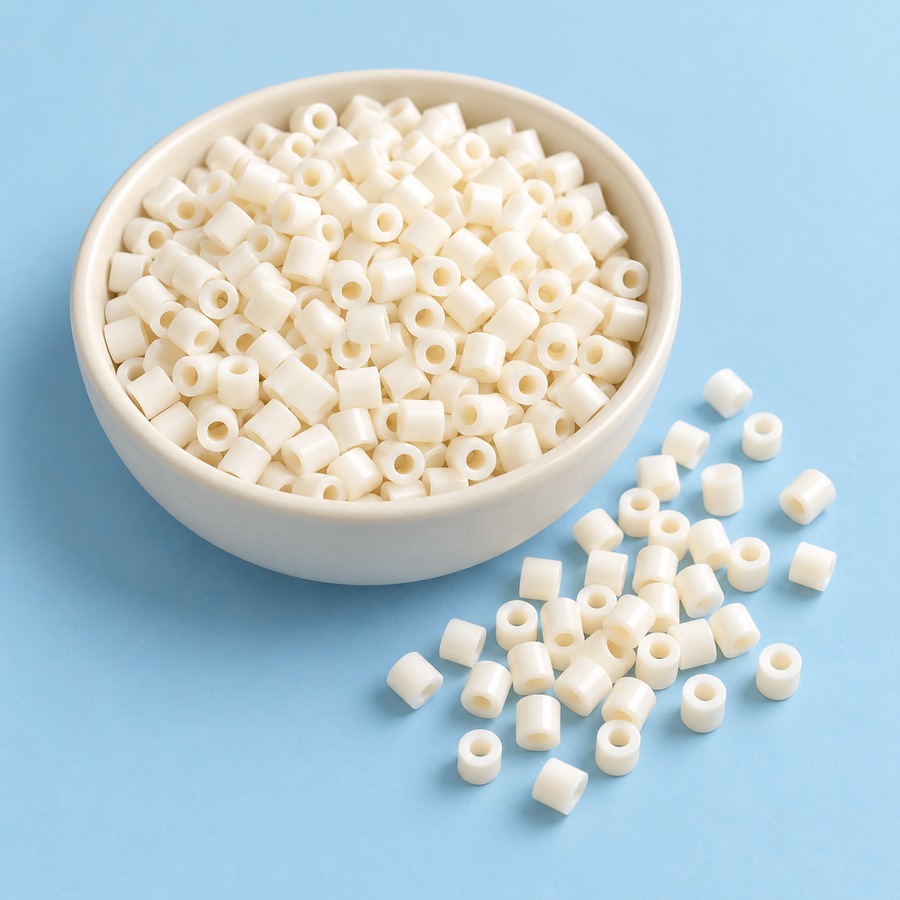 Concept image of cloud white fuse beads
