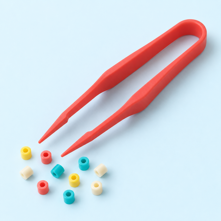 Concept image of coral precision fuse bead tweezers
