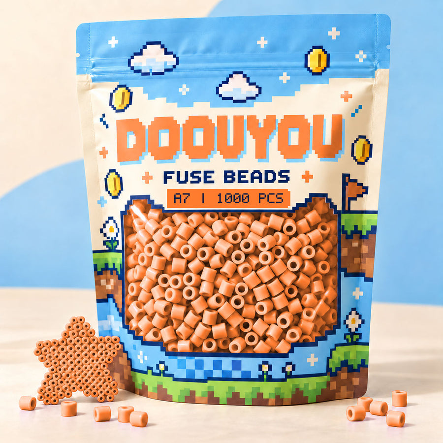 DOOUYOU A7 refill fuse beads, 1000 beads per bag; illustrative packaging preview.
