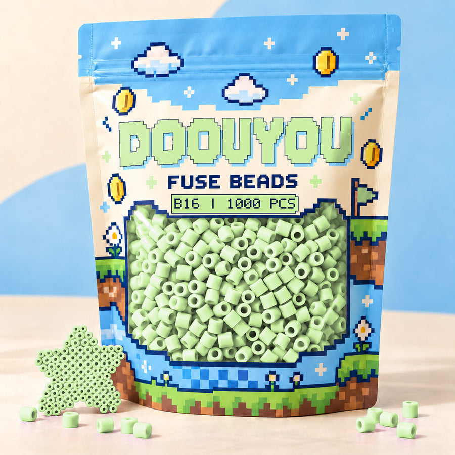 DOOUYOU B16 refill fuse beads, 1000 beads per bag; illustrative packaging preview.