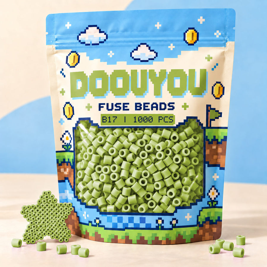 DOOUYOU B17 refill fuse beads, 1000 beads per bag; illustrative packaging preview.