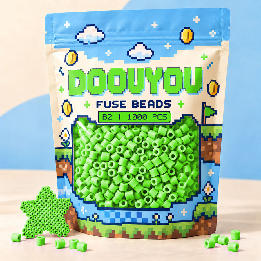 DOOUYOU B2 refill fuse beads, 1000 beads per bag; illustrative packaging preview.