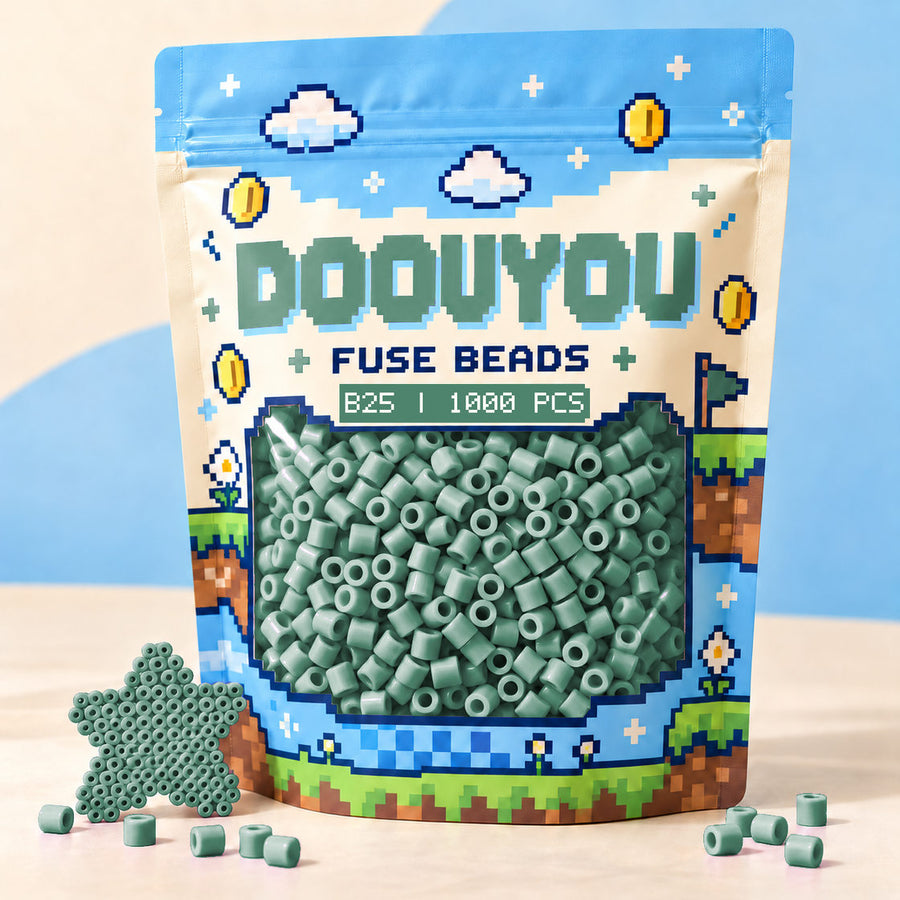 DOOUYOU B25 refill fuse beads, 1000 beads per bag; illustrative packaging preview.