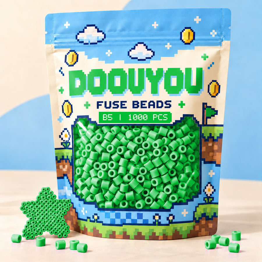 DOOUYOU B5 refill fuse beads, 1000 beads per bag; illustrative packaging preview.