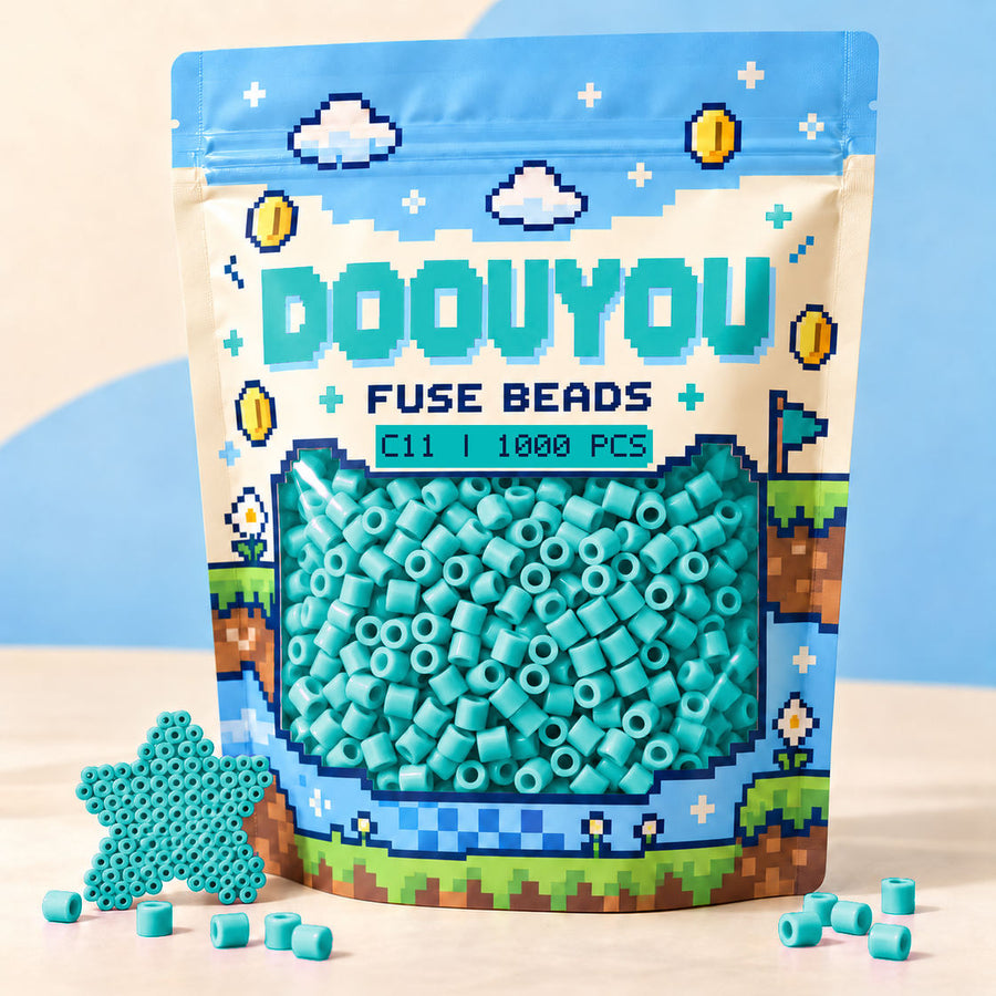 DOOUYOU C11 refill fuse beads, 1000 beads per bag; illustrative packaging preview.