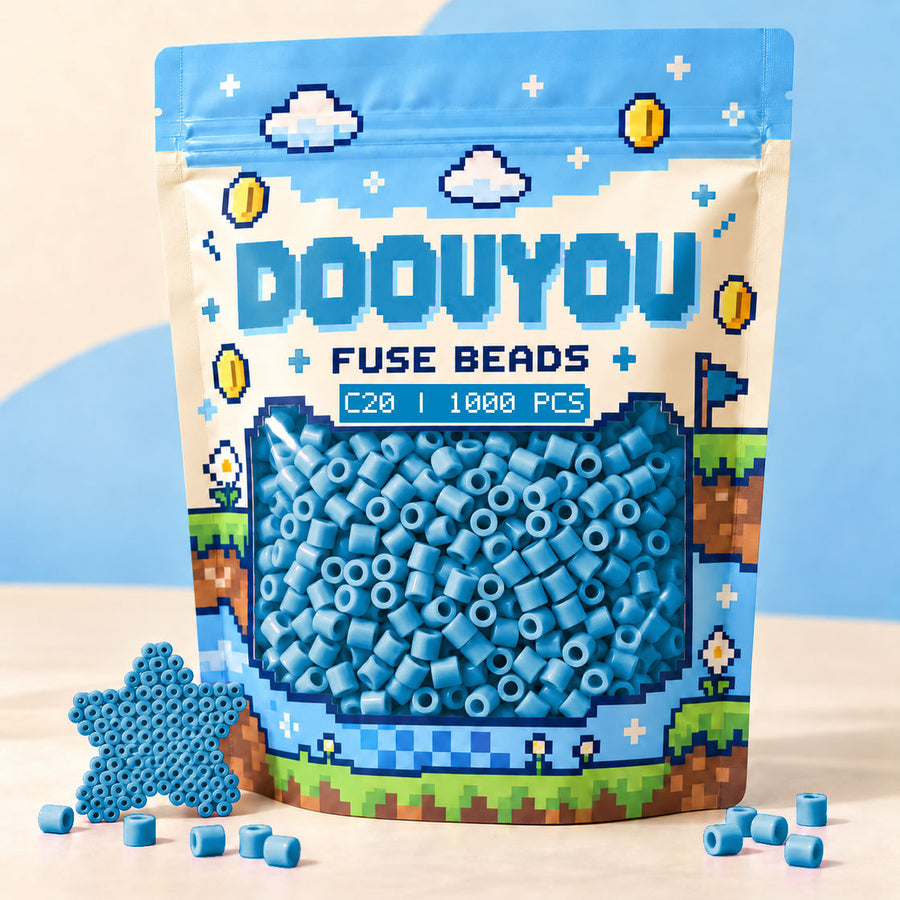 DOOUYOU C20 refill fuse beads, 1000 beads per bag; illustrative packaging preview.
