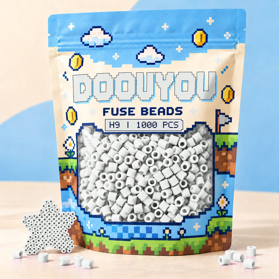 DOOUYOU H9 refill fuse beads, 1000 beads per bag; illustrative packaging preview.
