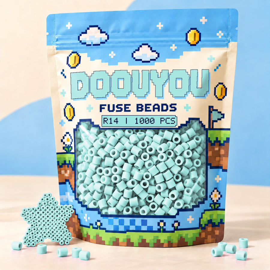 DOOUYOU R14 · 1,000 beads · pixel pouch packaging preview