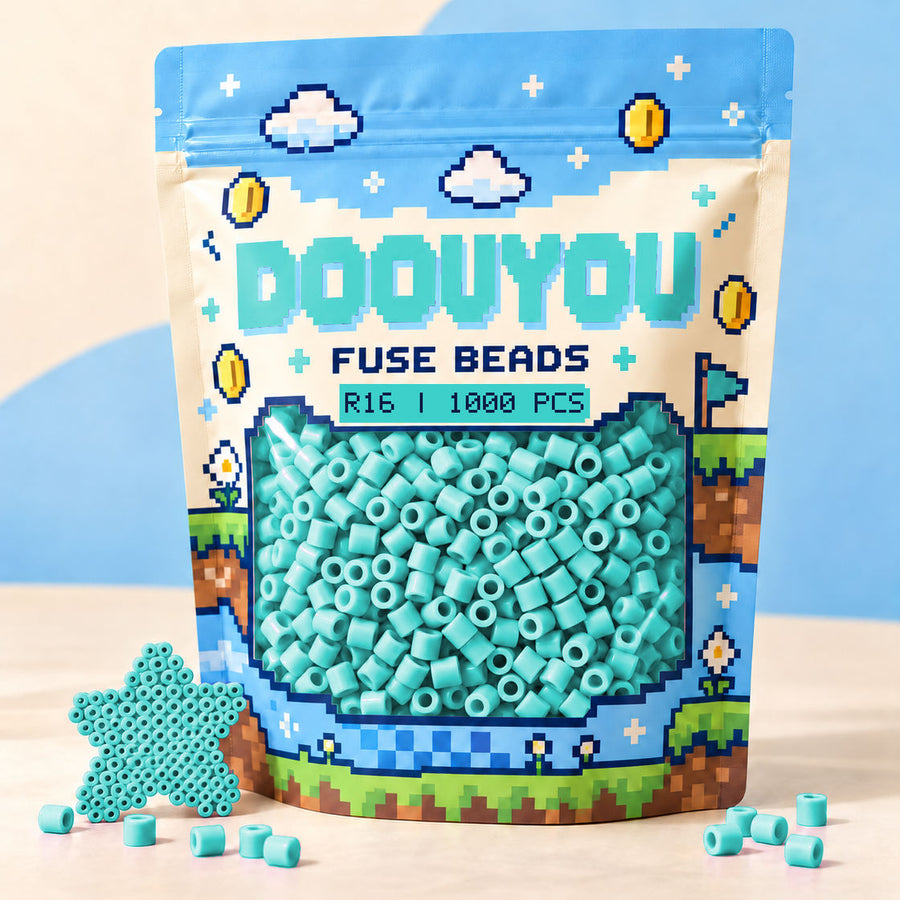 DOOUYOU R16 · 1,000 beads · pixel pouch packaging preview