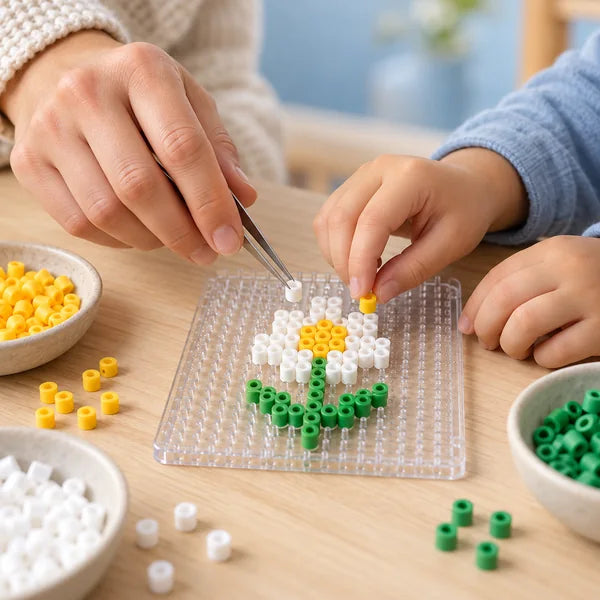 Creative example of a simple first fuse-bead artwork