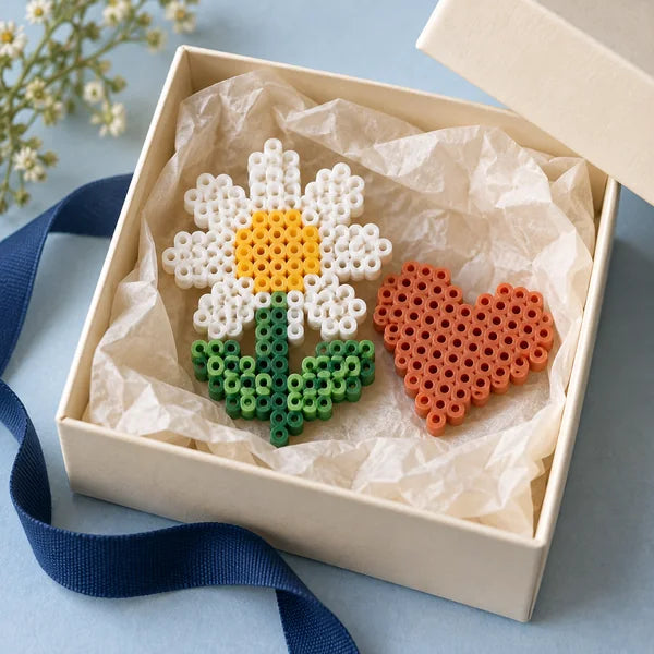 Creative example of a handmade bead keepsake prepared as a gift